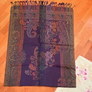 Elegant Paisley Purple Scarf